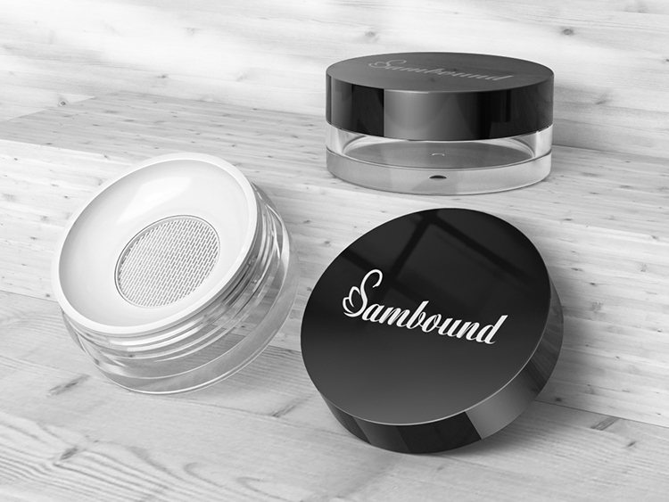 高透明帶濾網散粉分裝盒注塑件 高透明帶濾網散粉分裝盒注塑件