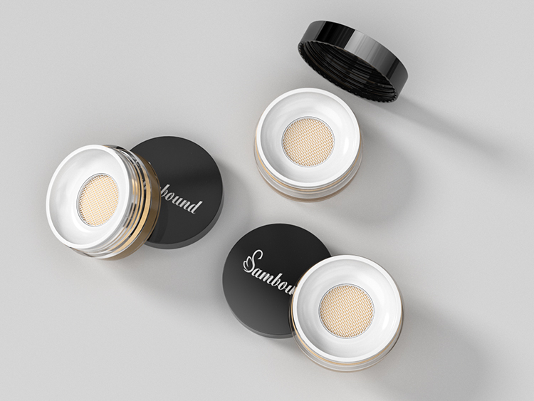 高透明帶濾網散粉分裝盒注塑件 高透明帶濾網散粉分裝盒注塑件